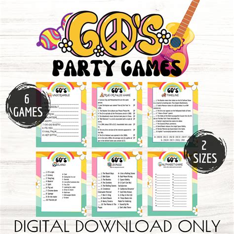 1960s party games|60s party games and activities.